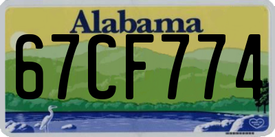 AL license plate 67CF774