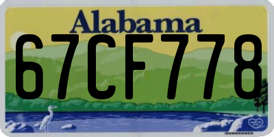 AL license plate 67CF778