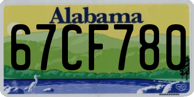 AL license plate 67CF780