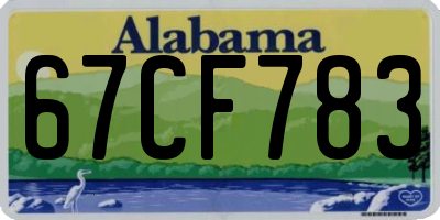 AL license plate 67CF783