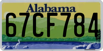 AL license plate 67CF784