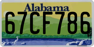 AL license plate 67CF786