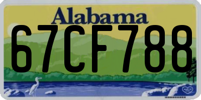 AL license plate 67CF788