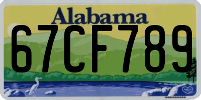 AL license plate 67CF789