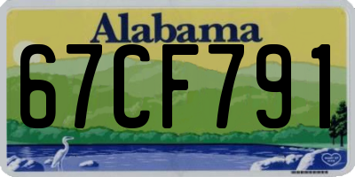 AL license plate 67CF791