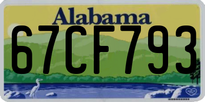 AL license plate 67CF793