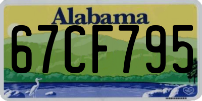AL license plate 67CF795