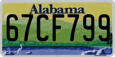 AL license plate 67CF799