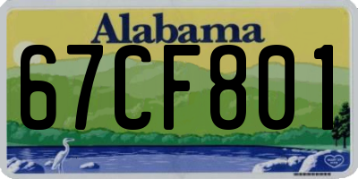 AL license plate 67CF801