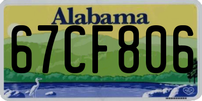 AL license plate 67CF806