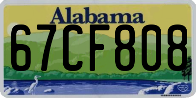 AL license plate 67CF808