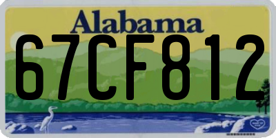 AL license plate 67CF812