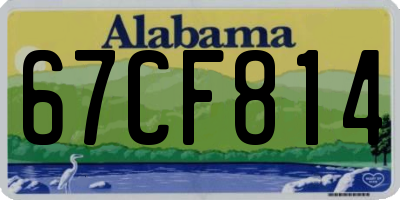 AL license plate 67CF814