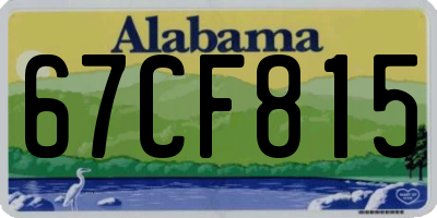 AL license plate 67CF815
