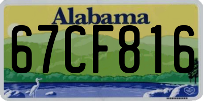 AL license plate 67CF816