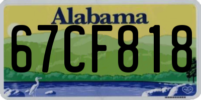 AL license plate 67CF818