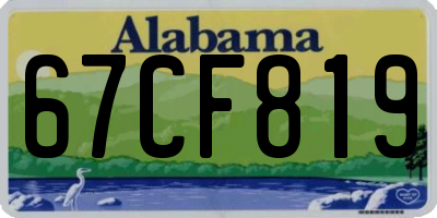 AL license plate 67CF819