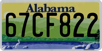 AL license plate 67CF822