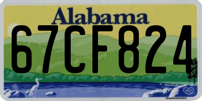 AL license plate 67CF824
