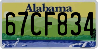 AL license plate 67CF834