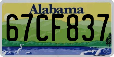 AL license plate 67CF837