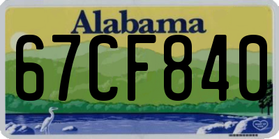 AL license plate 67CF840