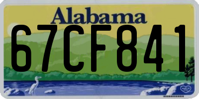 AL license plate 67CF841