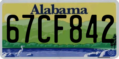 AL license plate 67CF842