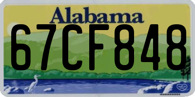 AL license plate 67CF848