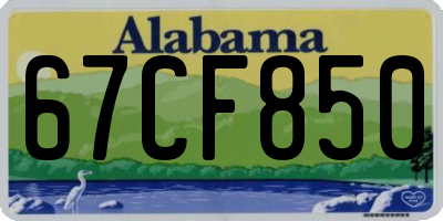 AL license plate 67CF850
