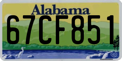 AL license plate 67CF851