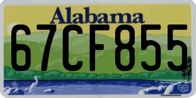 AL license plate 67CF855