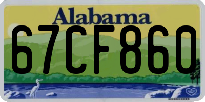 AL license plate 67CF860