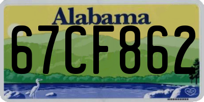 AL license plate 67CF862