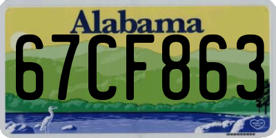 AL license plate 67CF863