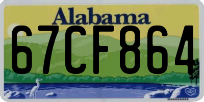AL license plate 67CF864