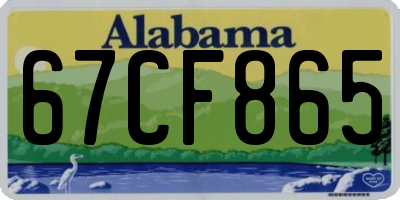 AL license plate 67CF865