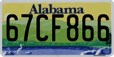 AL license plate 67CF866