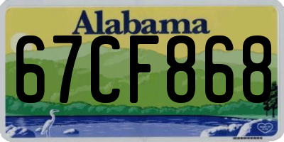 AL license plate 67CF868