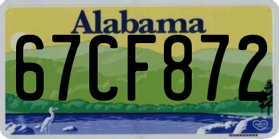 AL license plate 67CF872