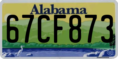 AL license plate 67CF873