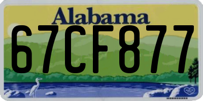 AL license plate 67CF877