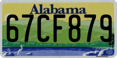 AL license plate 67CF879