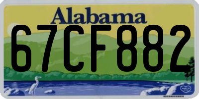 AL license plate 67CF882