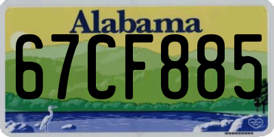 AL license plate 67CF885