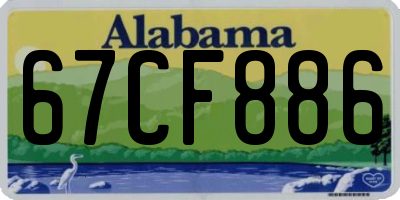 AL license plate 67CF886