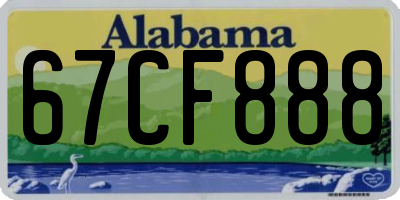 AL license plate 67CF888