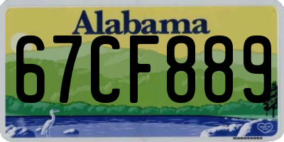 AL license plate 67CF889