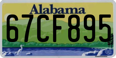 AL license plate 67CF895