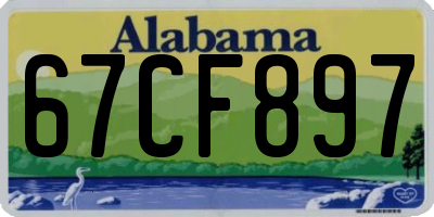 AL license plate 67CF897